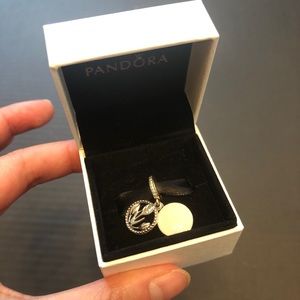 Pandora Pink Disc Double Dangle Charm